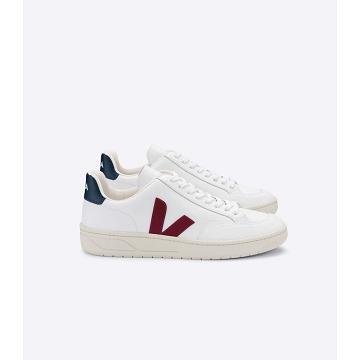 Veja V-12 LEATHER Tenisky Damske White/Red | SK 675FDN